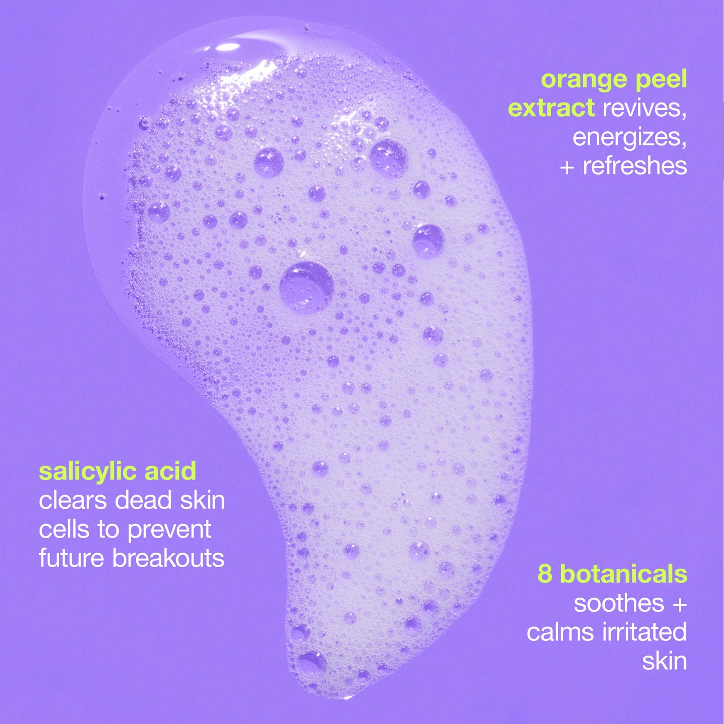 breakout clearing foaming wash swatch