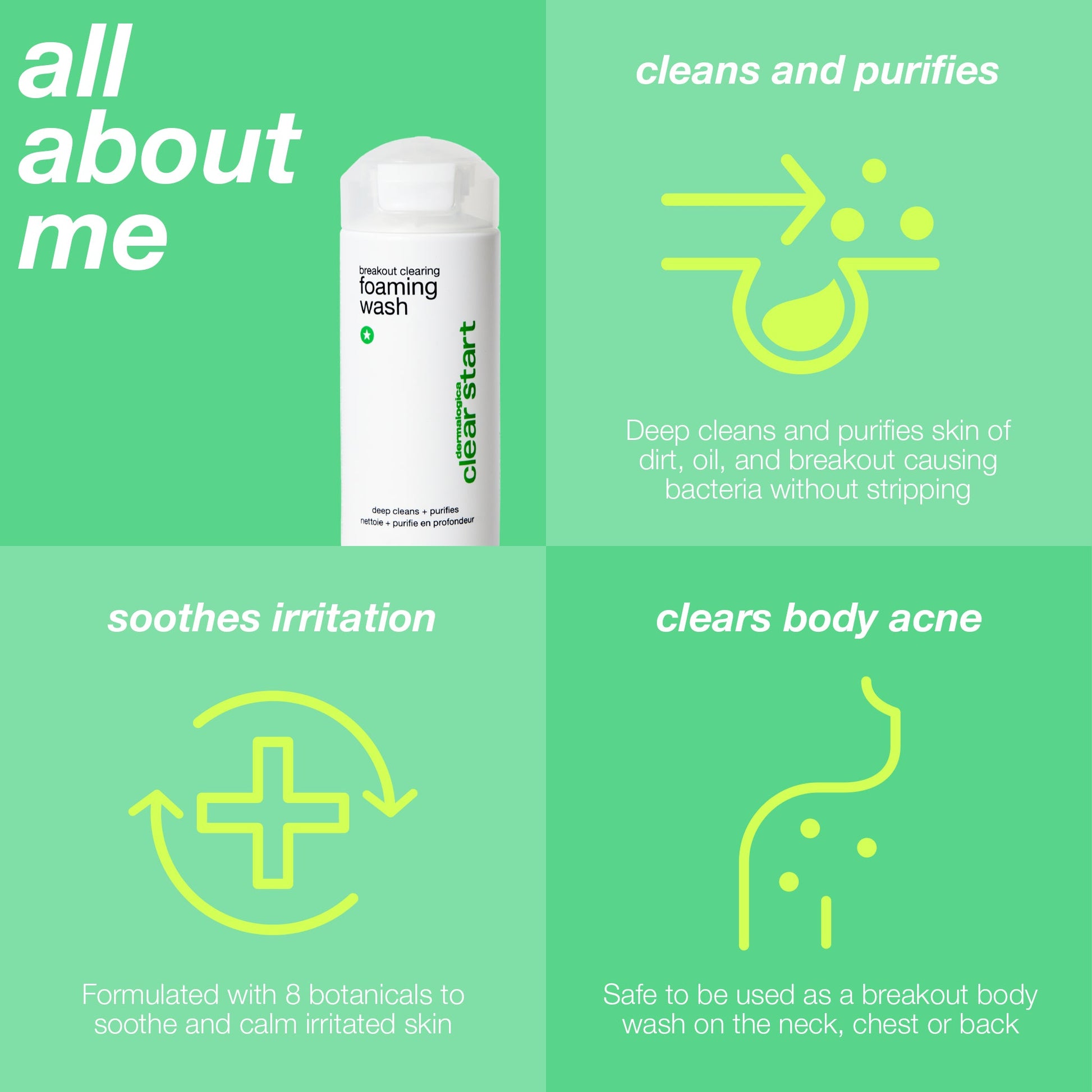 breakout clearing foaming wash all about me