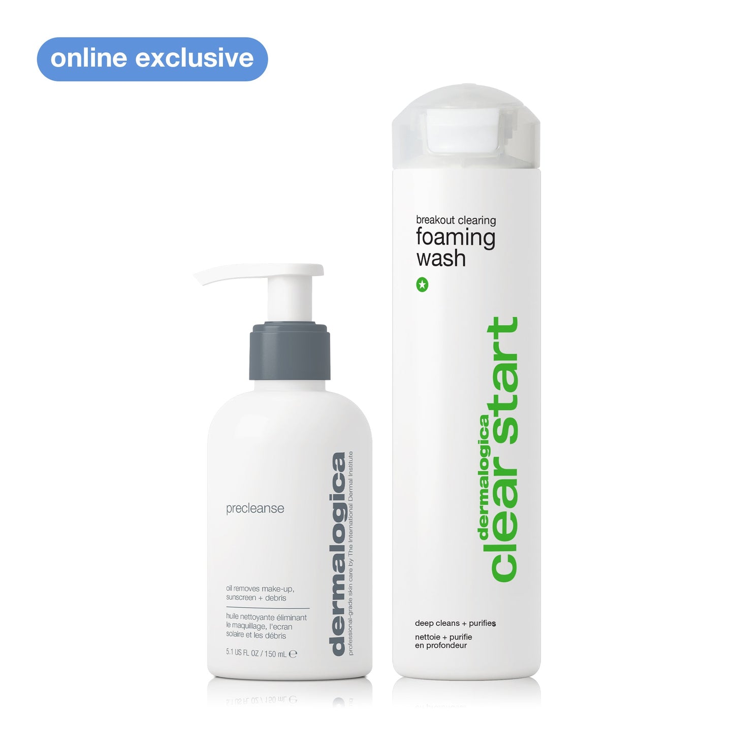 acne clearing double cleanse set kit contents