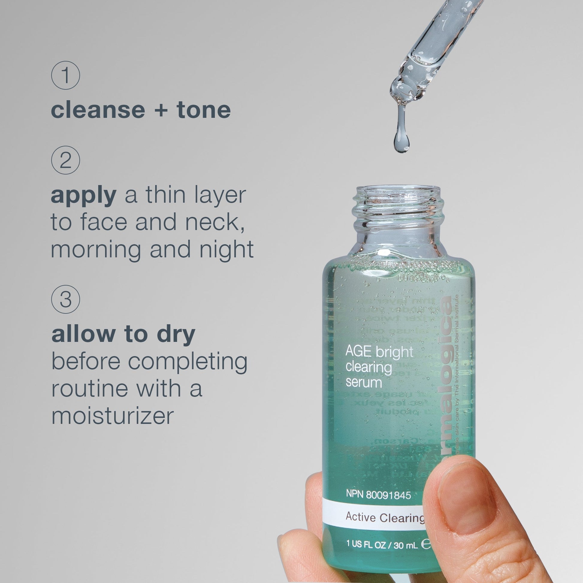 age bright clearing serum how to use