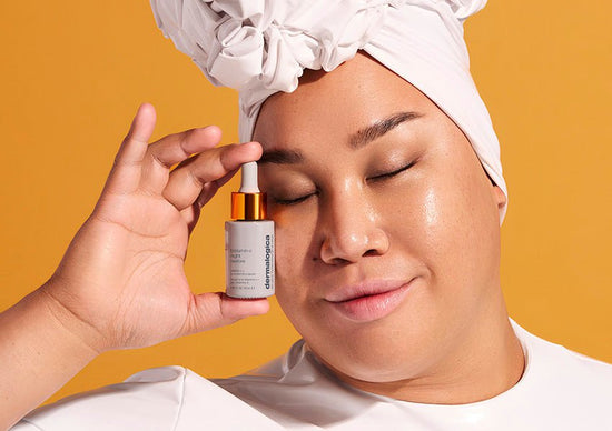 Patrick Star holding biolumin c serum