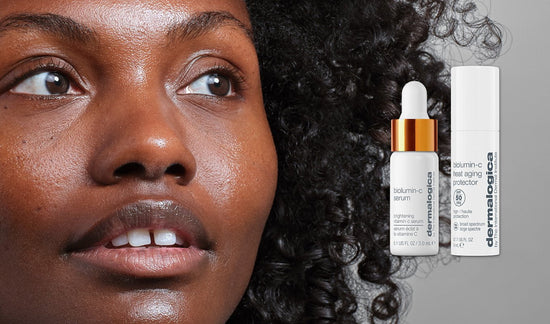 model and bioumin-c serum and biolumin-c heat aging protector minis