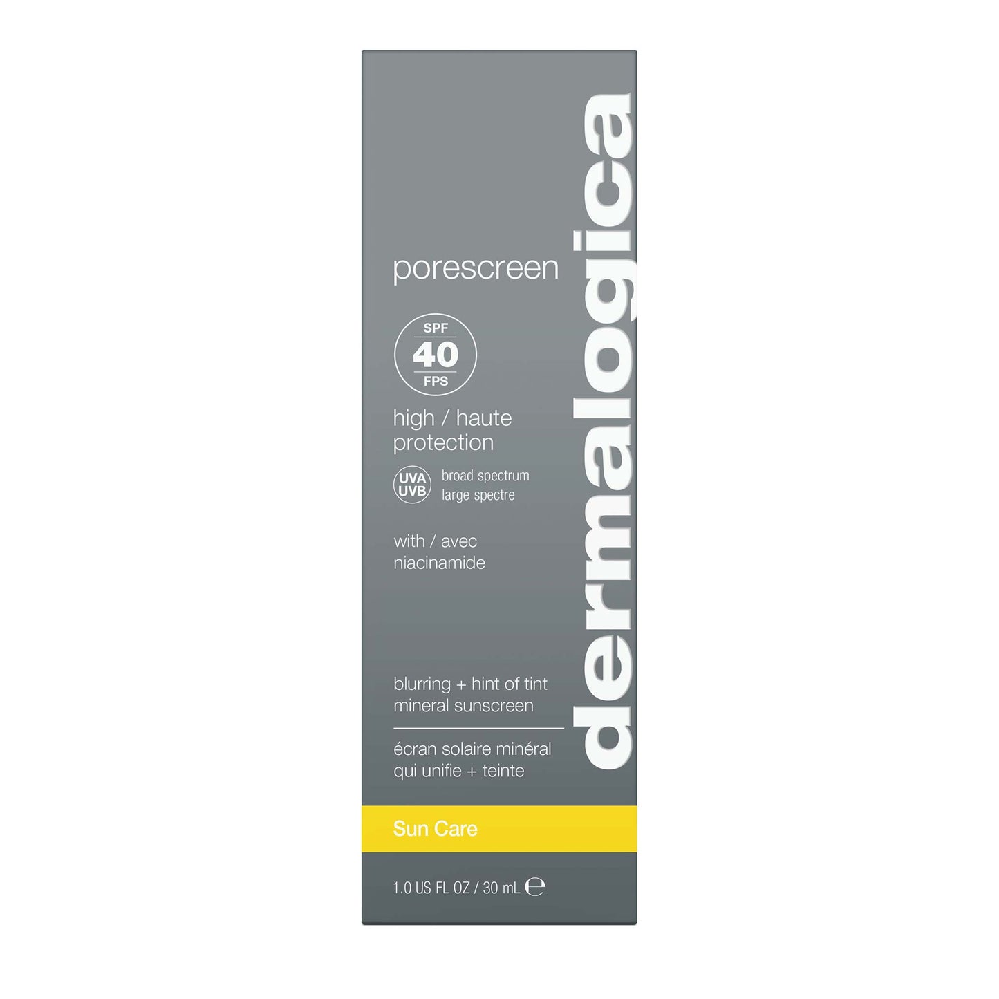 porescreen spf40 front of carton