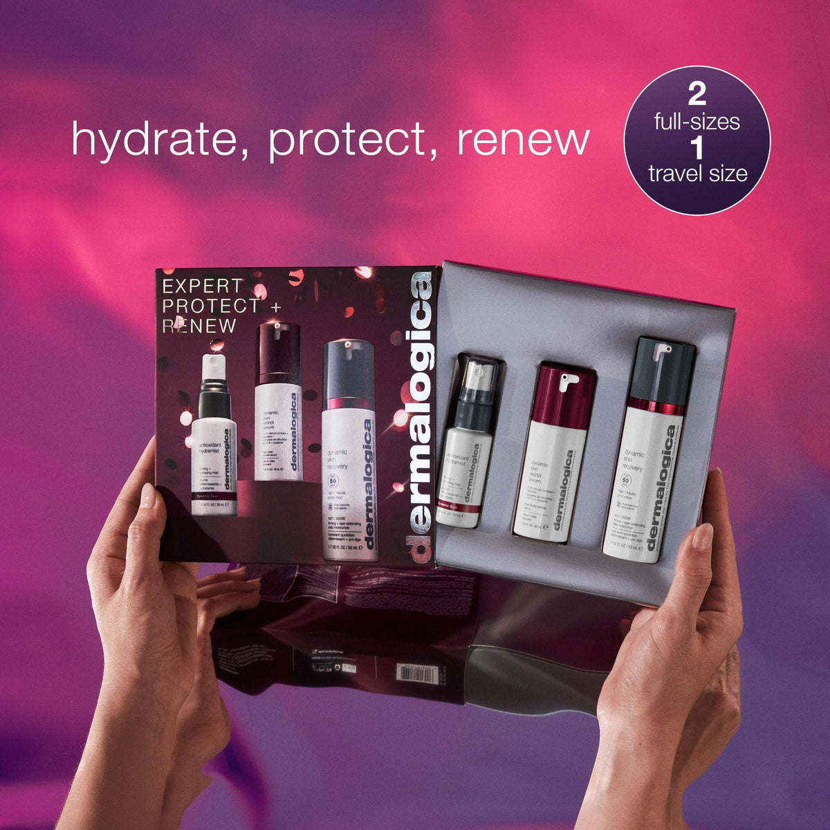 expert protect + renew set (2 full-sizes + 1 travel-size) 