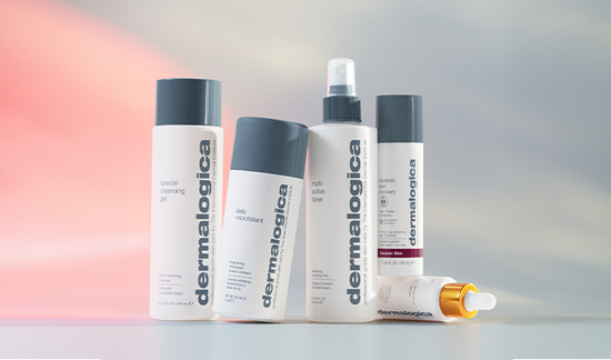 special cleansing gel, daily microfoliant, multi-active toner, dynamic skin recovery spf50, and biolumin-c serum