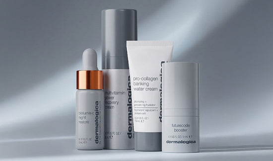 biolumin-c night restore, multivitamin power recovery cream, pro-collagen banking water cream, and futurecode booster minis