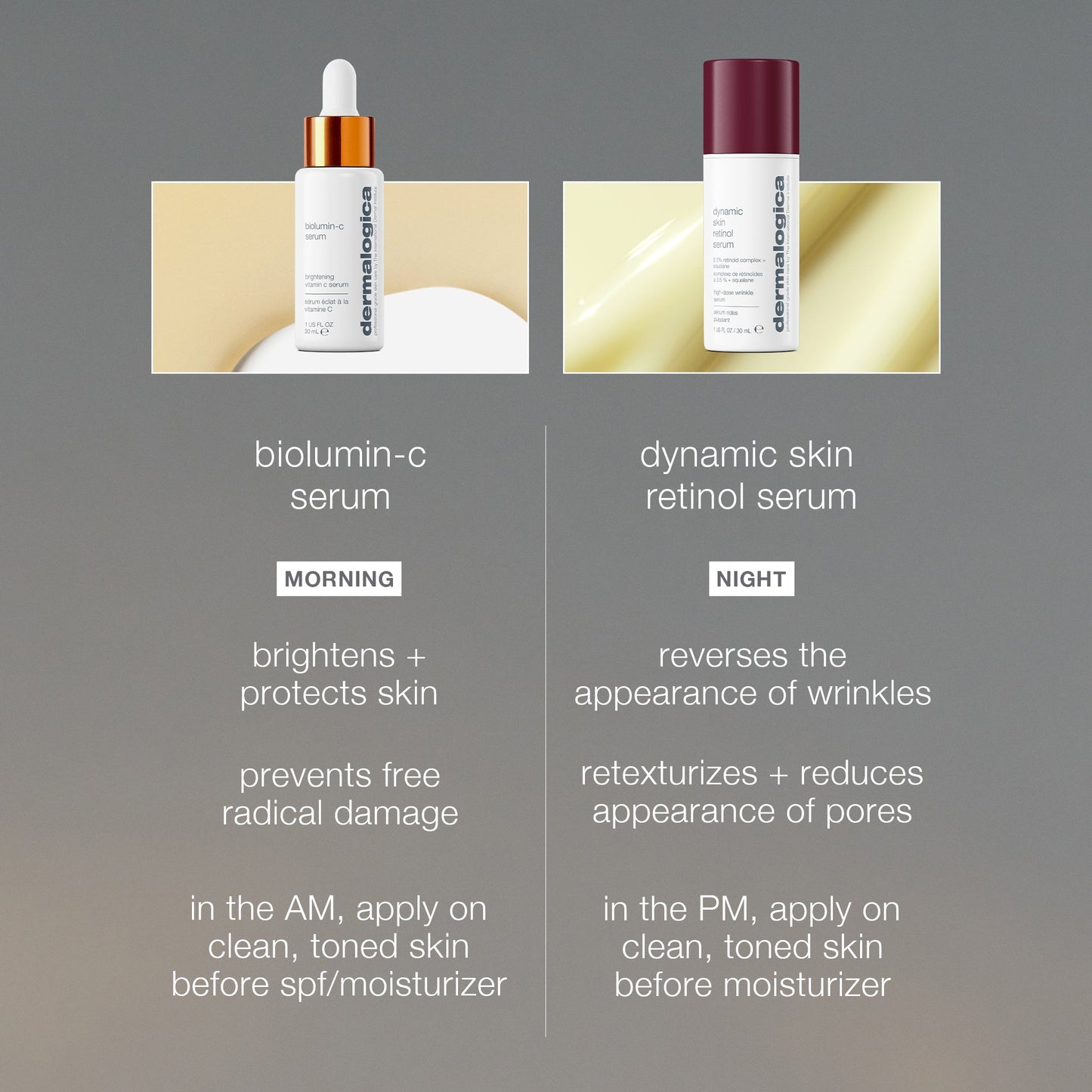 am radiance + pm renewal kit morning and night 