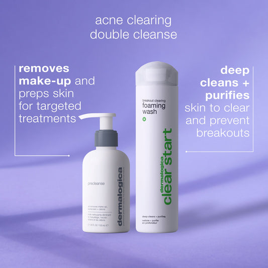 acne clearing double cleanse set kit contents