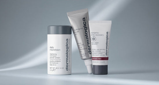 daily microfoliant, multivitamin power firm, and dynamic skin recovery spf50 minis