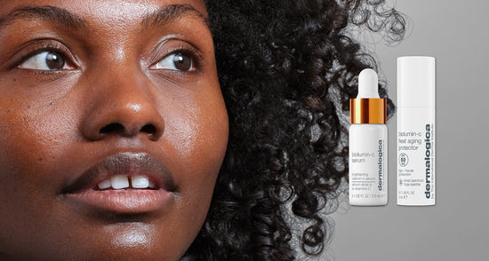 model and bioumin-c serum and biolumin-c heat aging protector minis