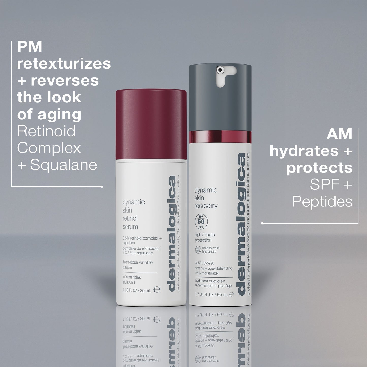 dynamic skin retinol serum AM and PM use 