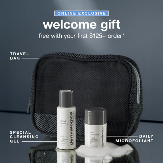 travel bag, special cleansing gel, daily microfoliant