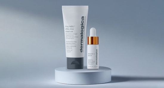 magnetic afterglow cleanser and biolumin-c serum minis