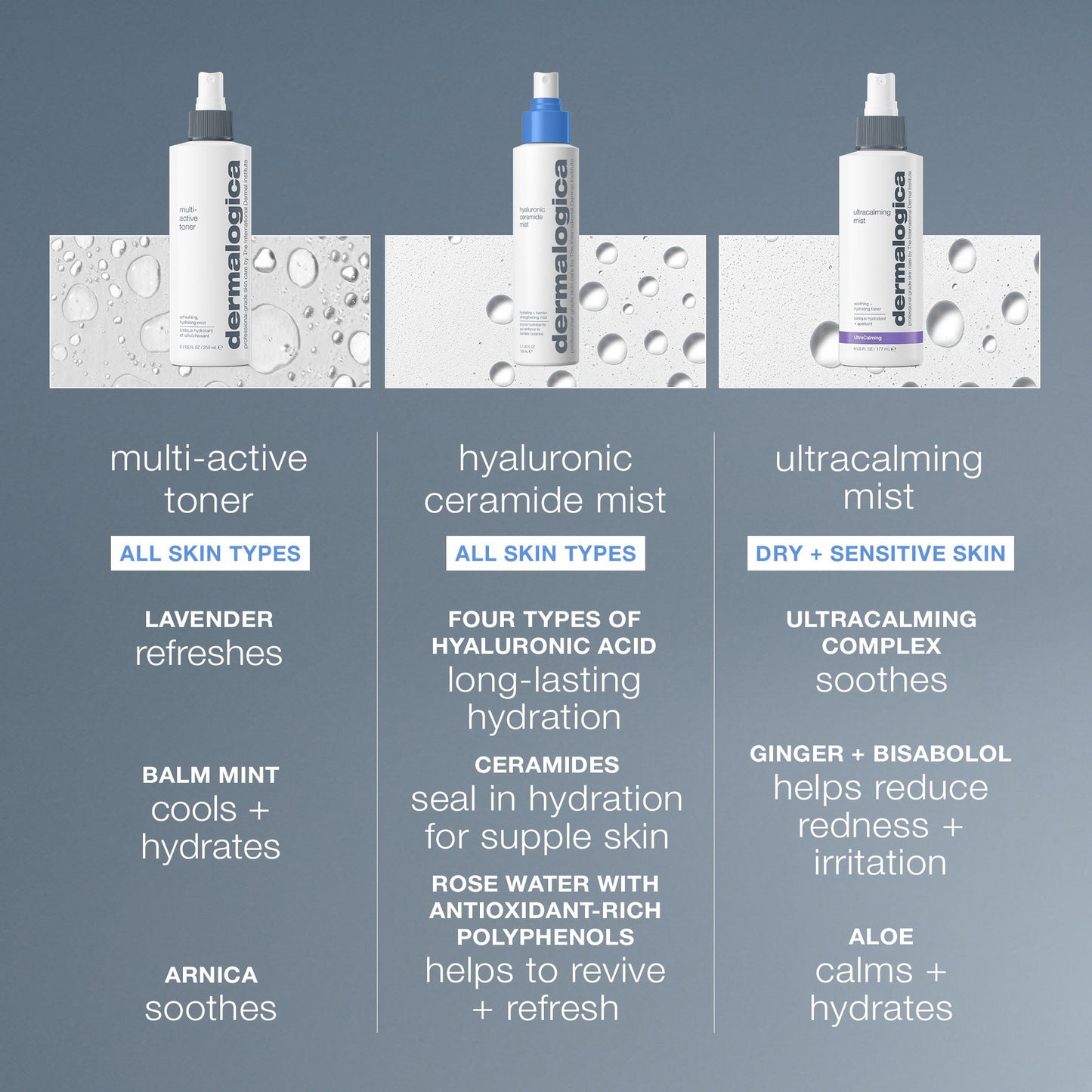 hyaluronic ceramide mist comparison chart 