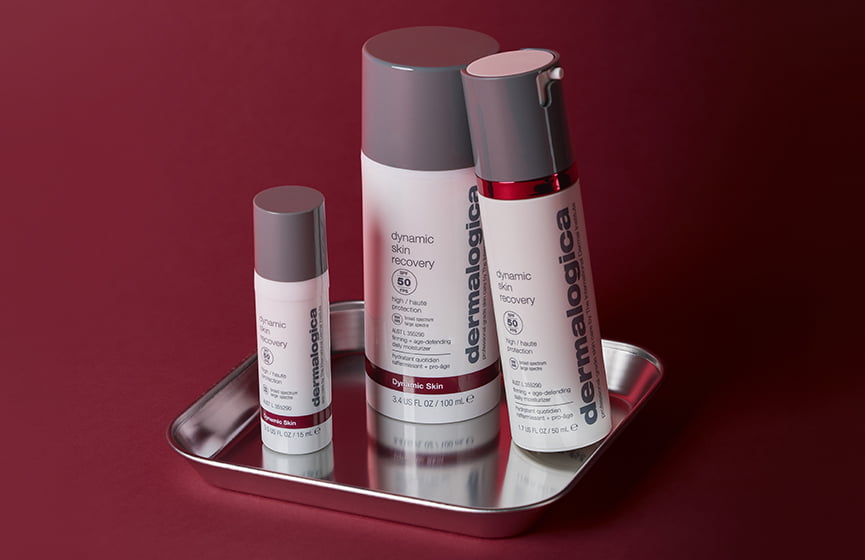 dynamic skin recovery spf50 bottles