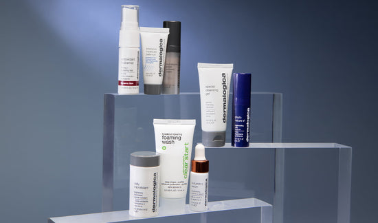 8 dermalogica minis on stands