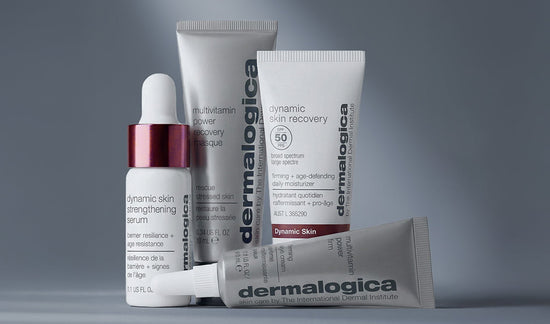  dynamic skin strengthening serum. multivitamin power recovery masque, dynamic skin recovery spf50, and multivitamin power firm 
