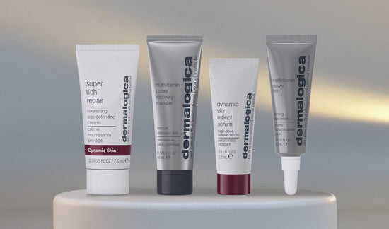  super rich repair, multivitamin power recovery masque, dynamic skin retinol serum, and multivitamin power firm minis 