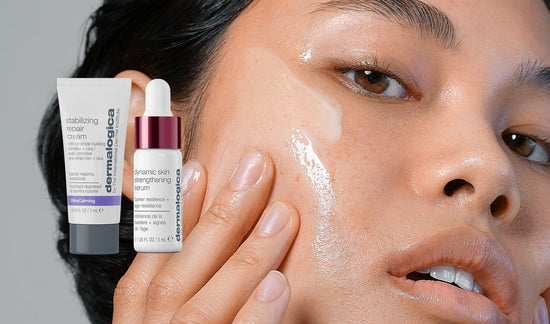 stabilizing repair cream and dynamic skin strengthening serum and model 