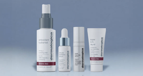 antioxidant hydramist, circular hydration serum, smart response serum, and super rich repair