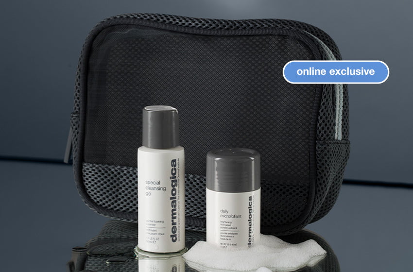 bag with special cleansing gel and daily microfoliant