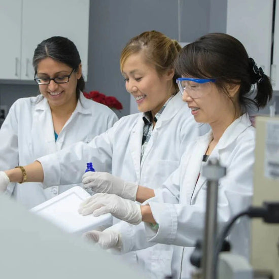 dermalogica employees in lab