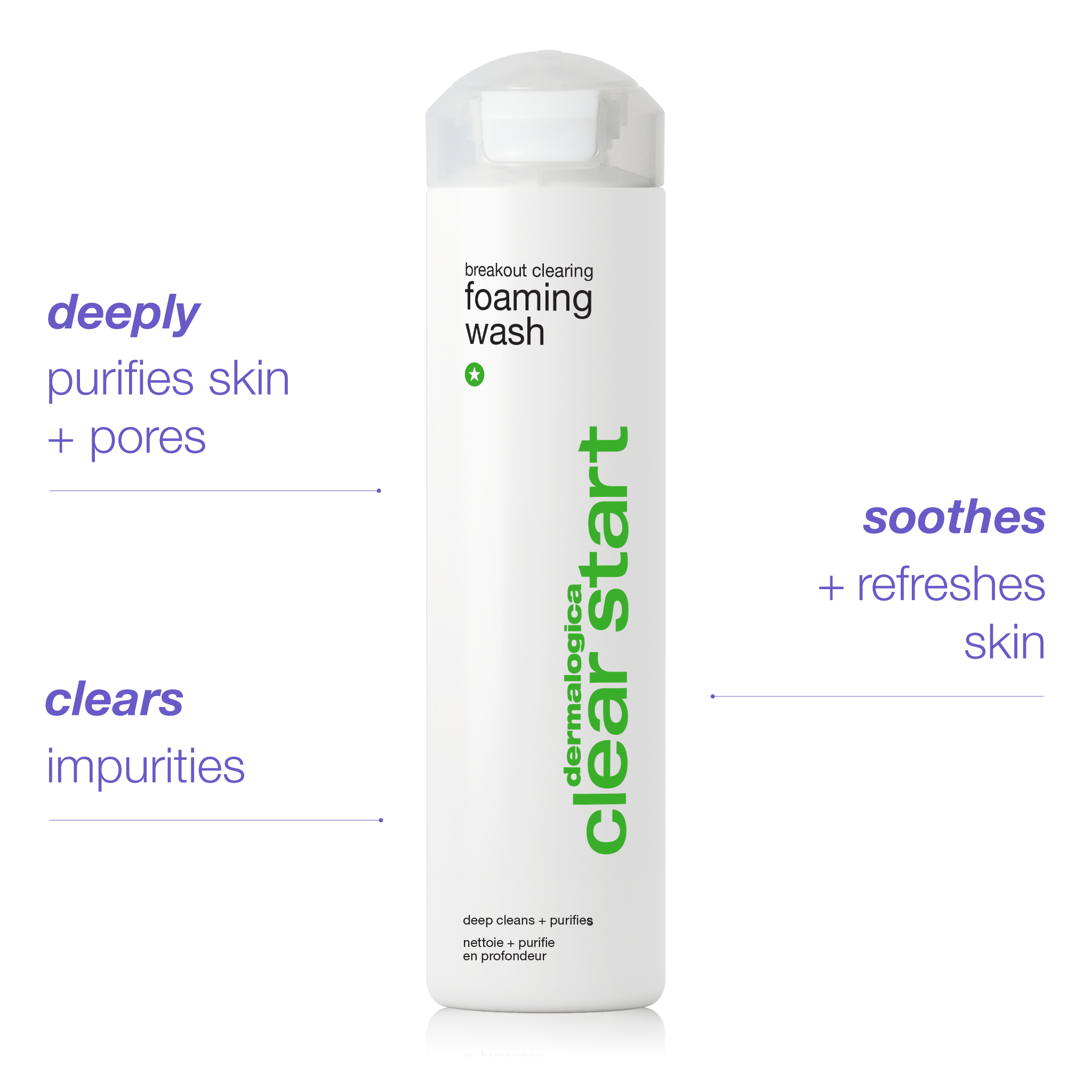 breakout clearing foaming wash