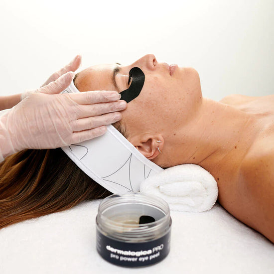 woman laying down receiving pro eye flash treatment