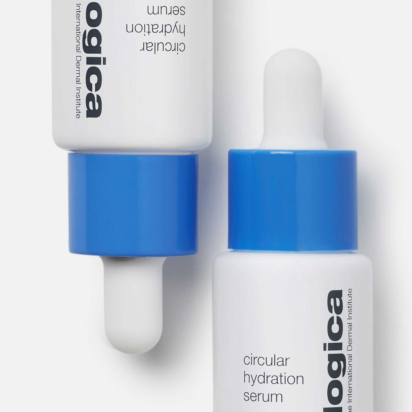 two bottles of circular hydration serum laying flat