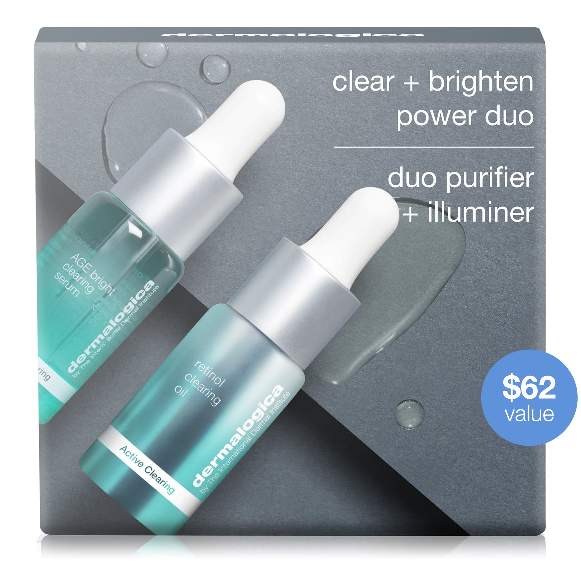 Clear + Brighten Power Duo, Active Clearing Travel Kit | Dermalogica®
