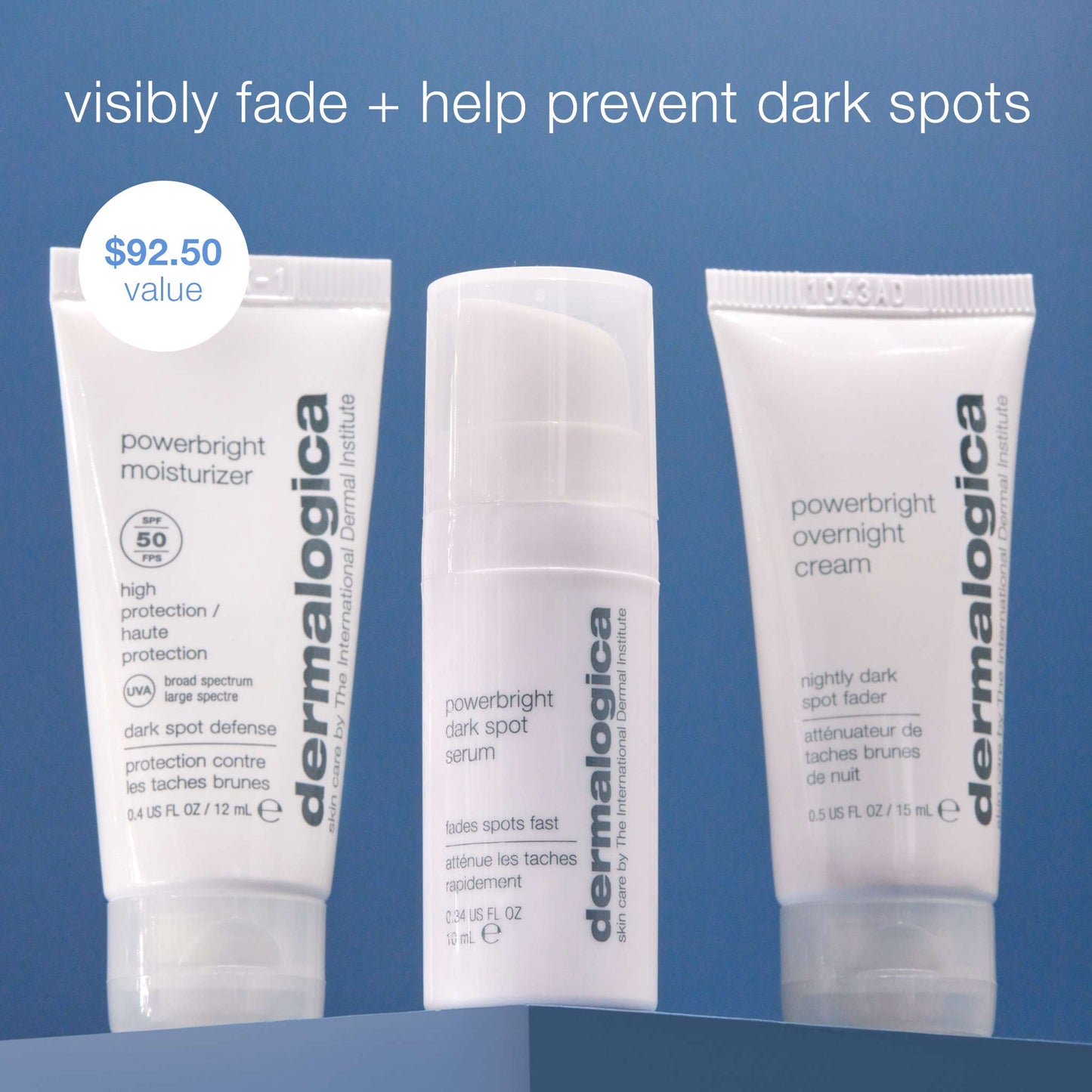 visibly fade + help prevent dark spots $92.50 value