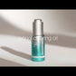 Text, Dermalogica. Retinol Clearing Oil. Clears. Renews. Nourishes skin. A model displays the Clearing Oil bottle. Text, Cleanse and tone. Press button to fill. Dispense 6 to 10 drops into hands. Smooth over face and neck. Dermalogica.