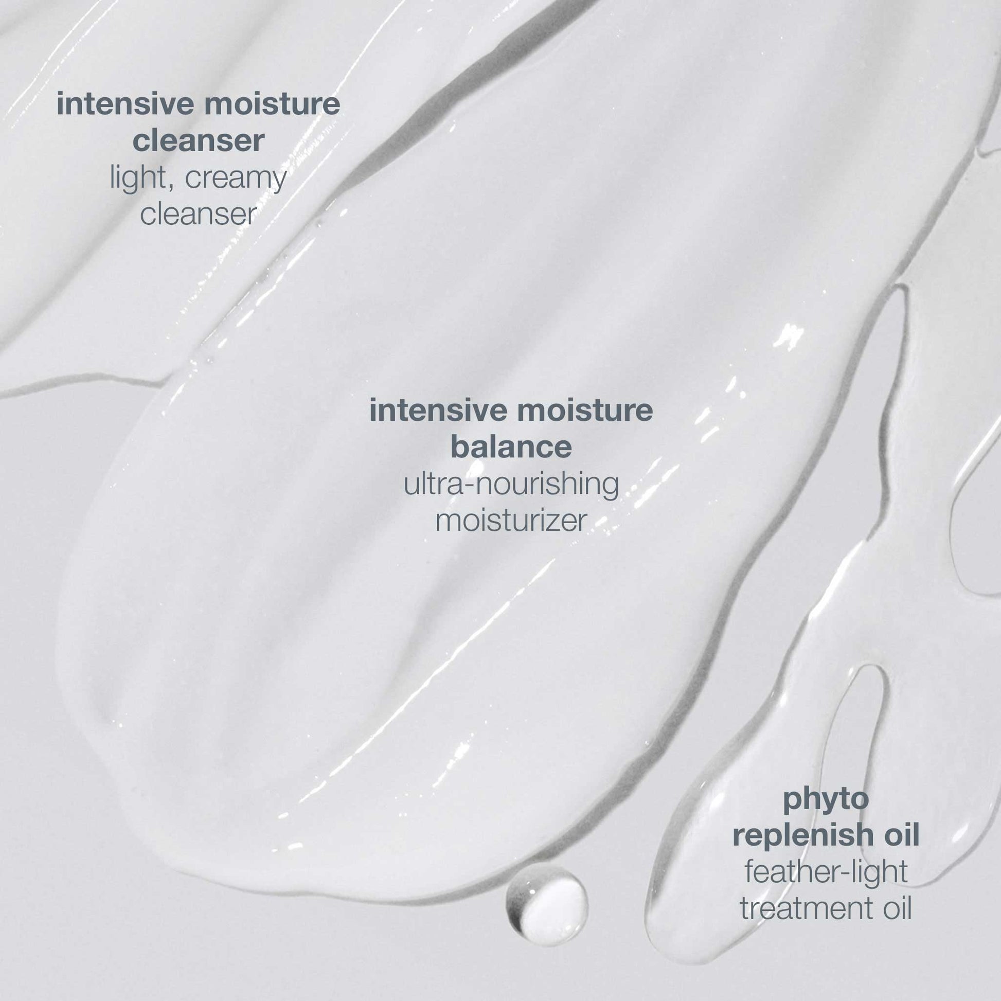 intensive moisture trio swatches